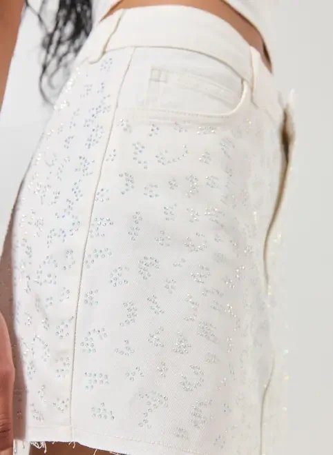 saia jeans com strass oncinha saia jeans com strass oncinha