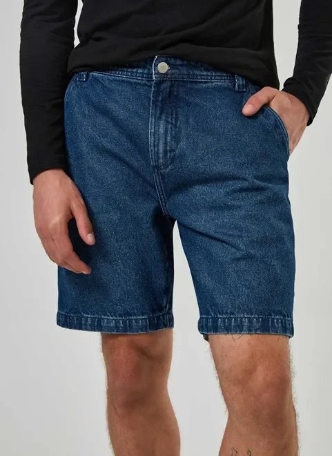 bermuda jeans escura bermuda jeans escura