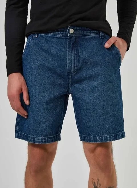 bermuda jeans escura bermuda jeans escura