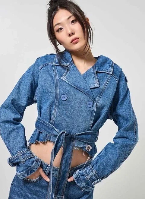 casaco trench coat jeans casaco trench coat jeans