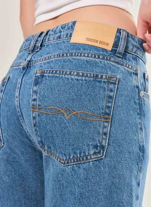 calça wide leg jeans de cintura baixa calça wide leg jeans de cintura baixa