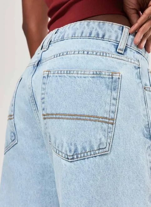 calça wide leg jeans de cintura baixa calça wide leg jeans de cintura baixa