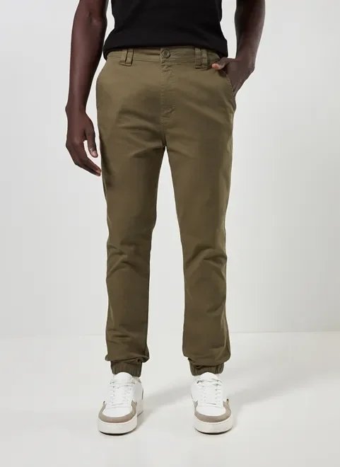 calça chino jogger verde militar calça chino jogger verde militar