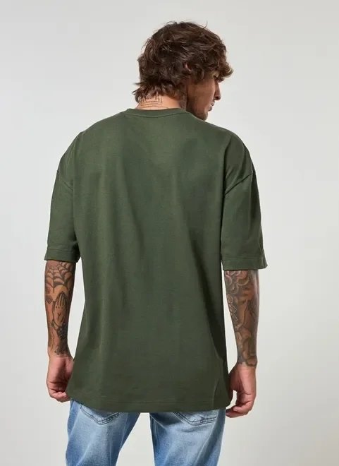 camiseta oversized malhão com bolso camiseta oversized malhão com bolso