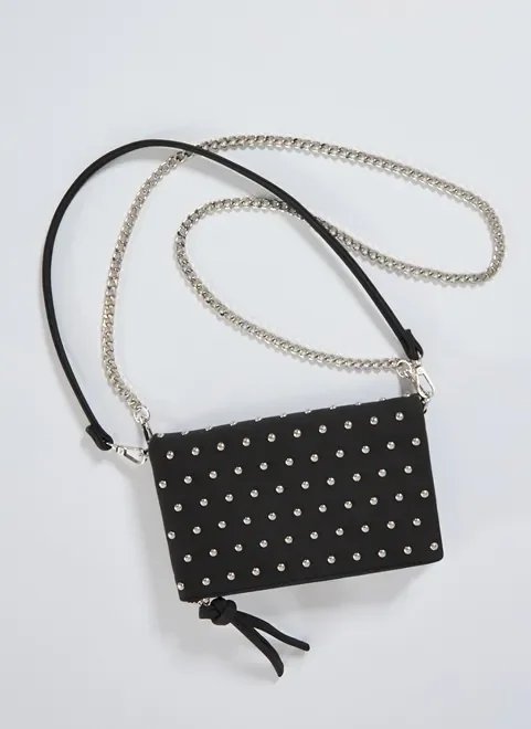 bolsa cinza chumbo com tachas bolsa cinza chumbo com tachas