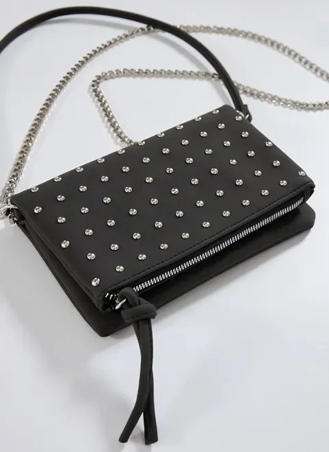 bolsa cinza chumbo com tachas bolsa cinza chumbo com tachas