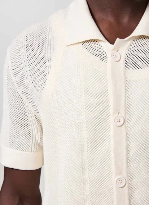 camisa em tricô off-white camisa em tricô off-white