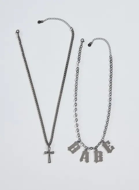 dupla de colares cruz babe dupla de colares cruz babe