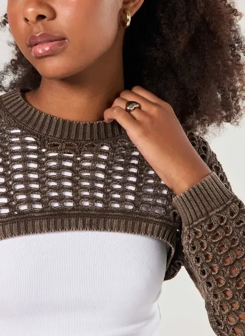 super cropped tricô super cropped tricô