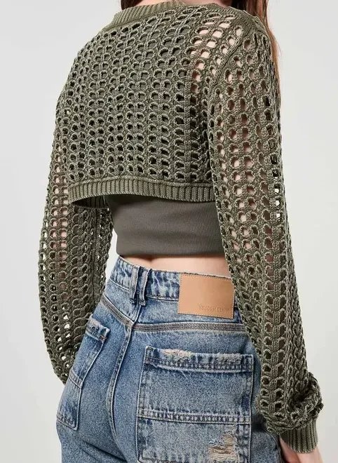 super cropped tricô super cropped tricô