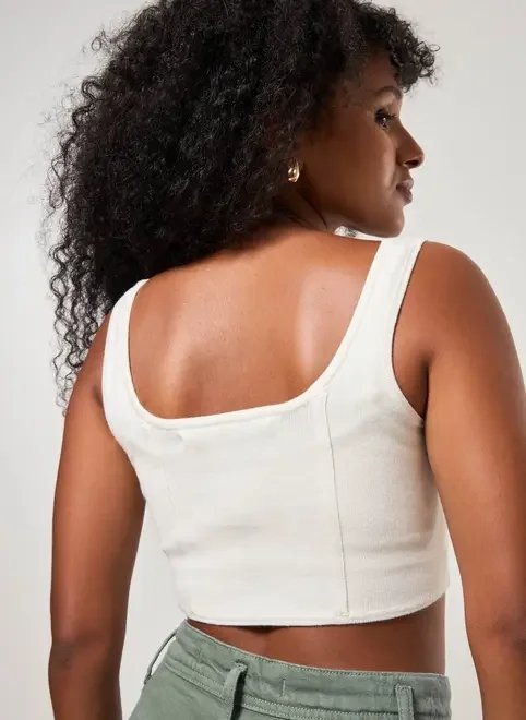cropped corselet em tricô cropped corselet em tricô