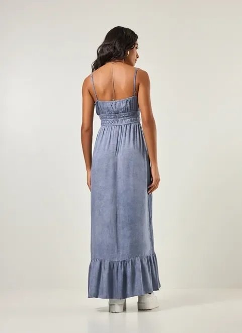 vestido longo azul estonado vestido longo azul estonado