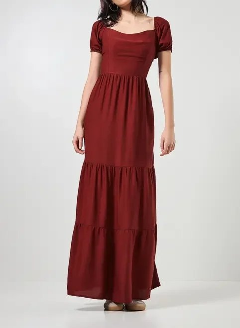 vestido longo vermelho escuro vestido longo vermelho escuro