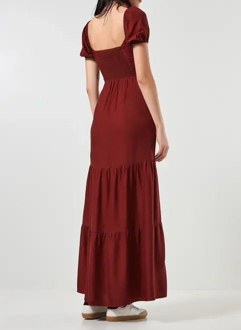 vestido longo vermelho escuro vestido longo vermelho escuro