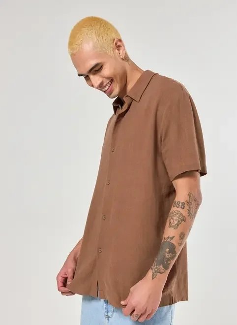 camisa com linho manga curta camisa com linho manga curta