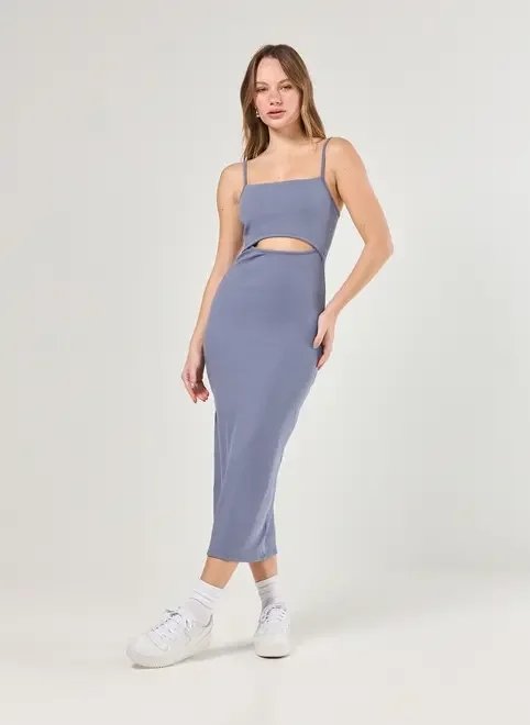 vestido tubinho midi com abertura vestido tubinho midi com abertura