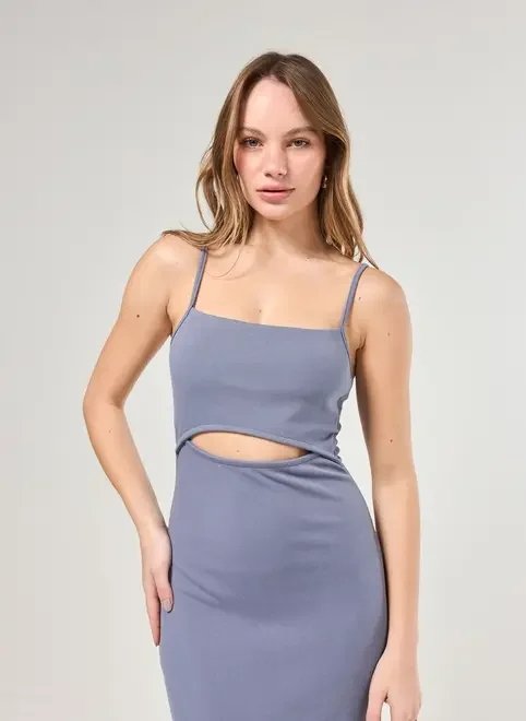 vestido tubinho midi com abertura vestido tubinho midi com abertura