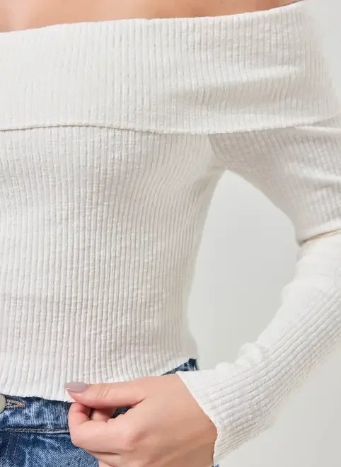 blusa ombro a ombro manga longa blusa ombro a ombro manga longa