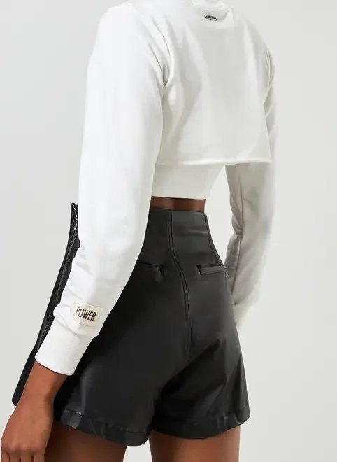 top com sobreposição manga longa top com sobreposição manga longa