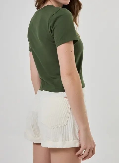 camiseta mini tee verde militar estrelas camiseta mini tee verde militar estrelas