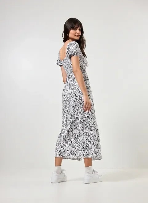 vestido midi romântico florzinhas vestido midi romântico florzinhas