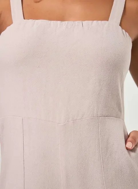 macacão longo em linho tom areia macacão longo em linho tom areia