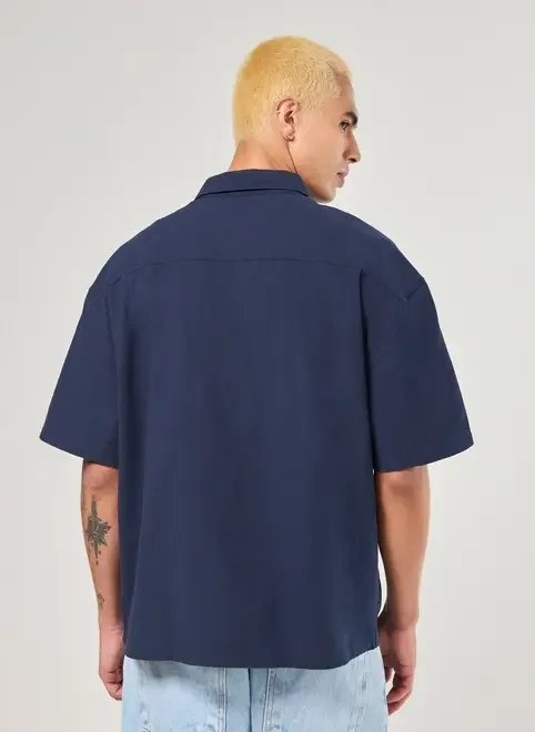 camisa box de manga curta camisa box de manga curta