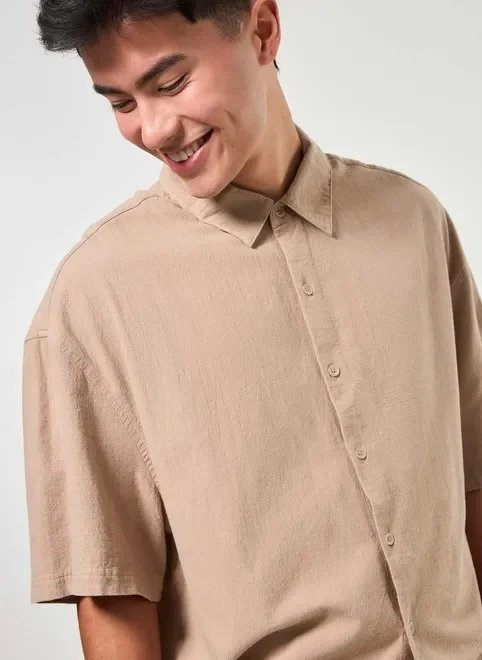 camisa box de manga curta camisa box de manga curta