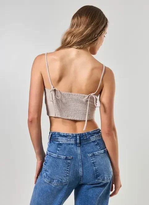 cropped linho areia alcinha cropped linho areia alcinha