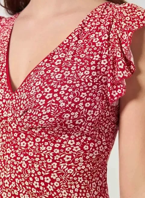 vestido curto florido com amarração vestido curto florido com amarração