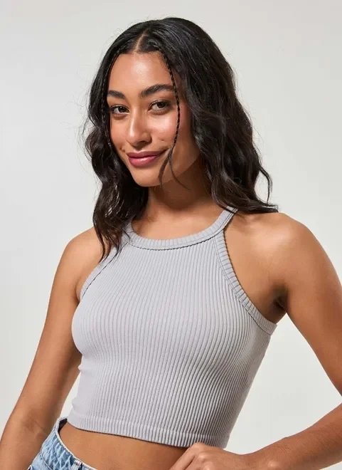 cropped halter seamless estruturado cropped halter seamless estruturado