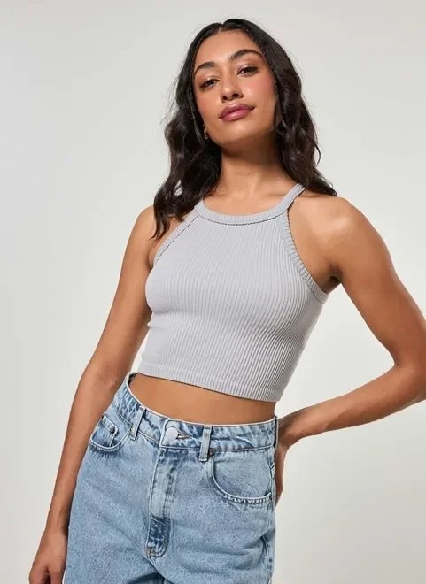 cropped halter seamless estruturado cropped halter seamless estruturado