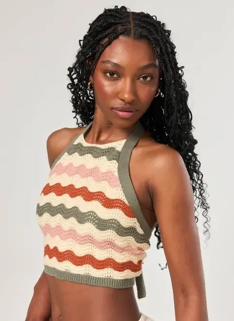 cropped tricô frente única amarração cropped tricô frente única amarração