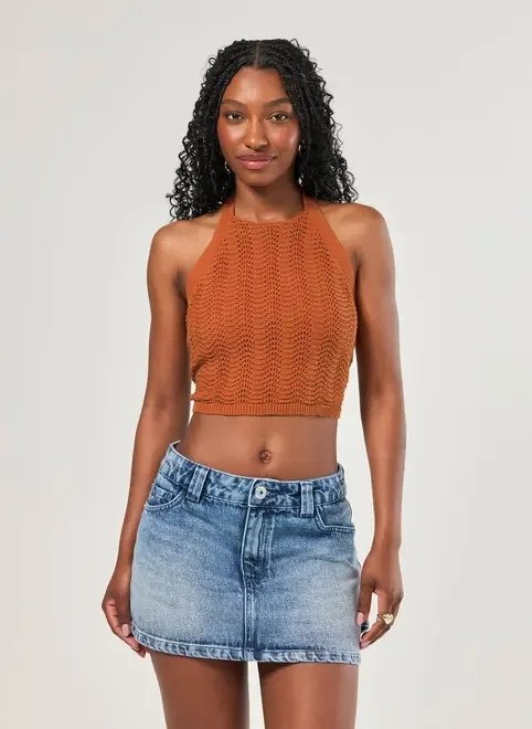 cropped tricô frente única amarração cropped tricô frente única amarração