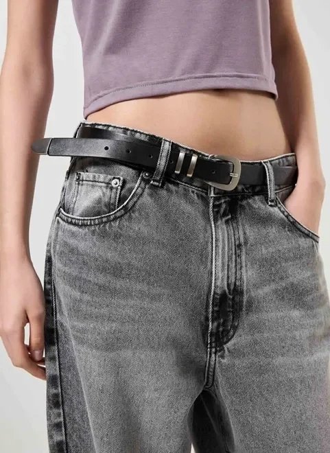 cinto preto fivela prateada cinto preto fivela prateada