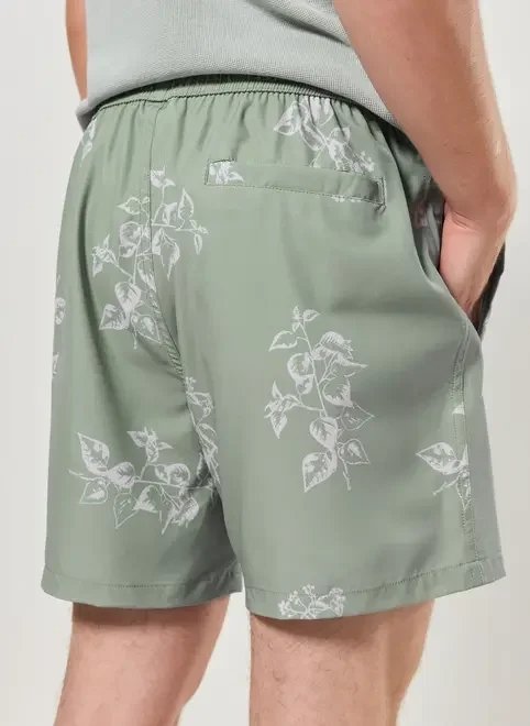 bermuda banho estampa folhas bermuda banho estampa folhas