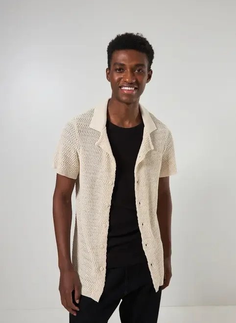 camisa tricô off-white camisa tricô off-white