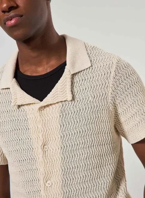 camisa tricô off-white camisa tricô off-white