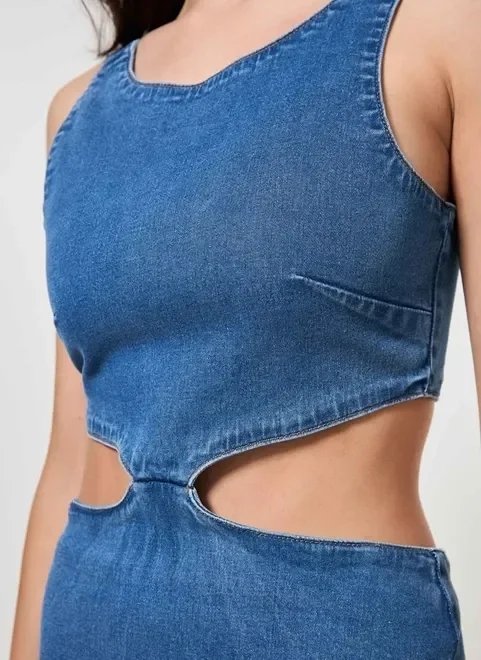 vestido midi jeans com aberturas vestido midi jeans com aberturas