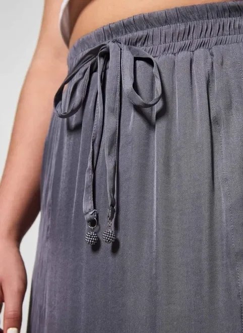 saia longa cinza escuro com fendas saia longa cinza escuro com fendas