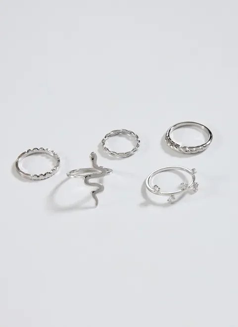 anéis prateados cobra e zircônia anéis prateados cobra e zircônia