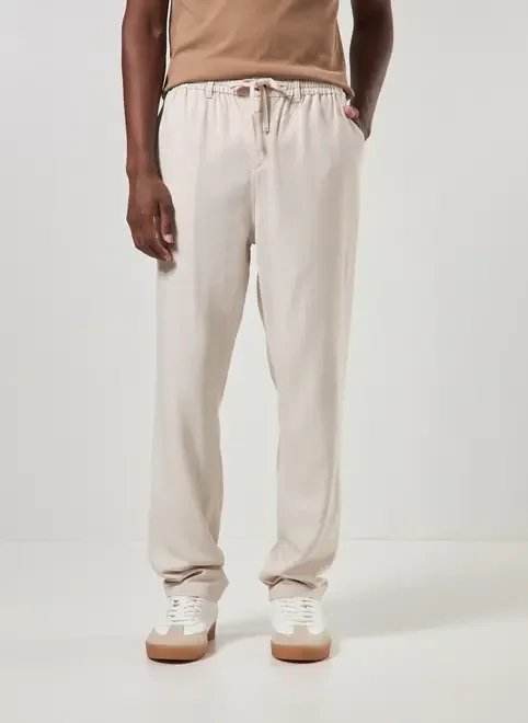 calça linho reta com elástico calça linho reta com elástico