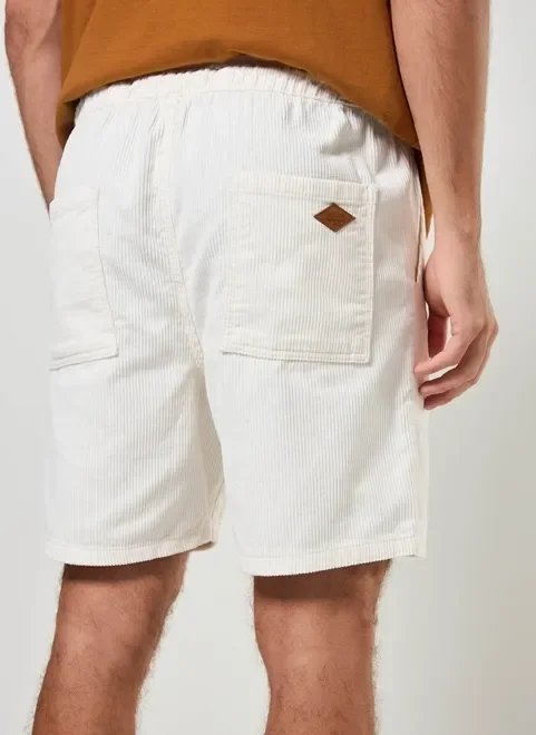 bermuda em veludo cotelê off-white bermuda em veludo cotelê off-white