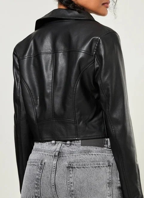 jaqueta perfecto cropped em poliuretano jaqueta perfecto cropped em poliuretano