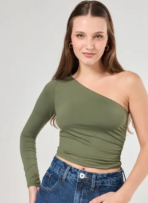 blusa manga única em poliamida blusa manga única em poliamida