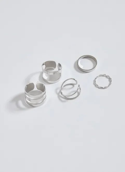 conjunto anéis prateados conjunto anéis prateados