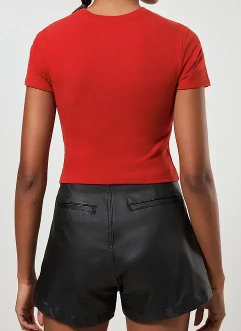 blusa mini tee vermelha coração blusa mini tee vermelha coração