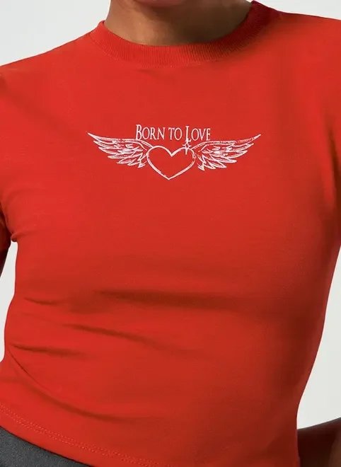 blusa mini tee vermelha coração blusa mini tee vermelha coração