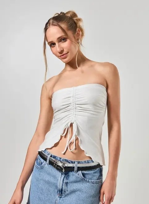 blusa sem alça com brilho blusa sem alça com brilho