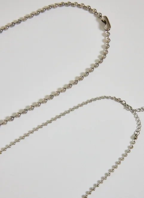 conjunto correntes de bolinhas prateadas conjunto correntes de bolinhas prateadas